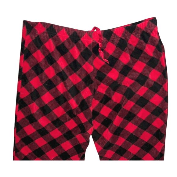 Sonoma Red & Black Checkered Capri Pajama Pants Sz Medium Womens Soft Cotton Ble - Picture 4 of 5